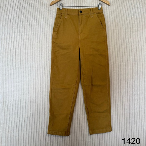 Madewell Denim - Madewell Jeans Women's Sz 24 Yellow Mustard Cotton Straight leg Pockets